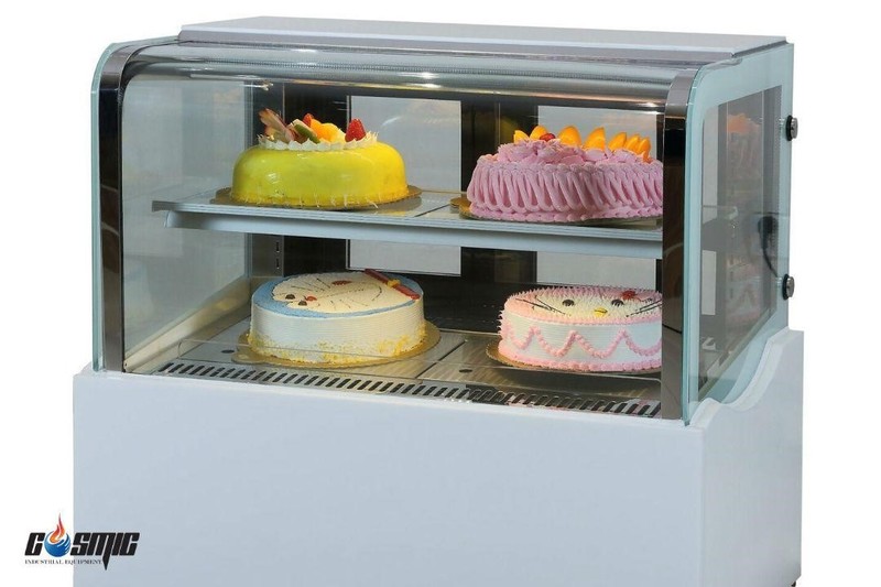 Tủ trưng bày bánh kem kính vuông để bàn RATIOX SCFD-090