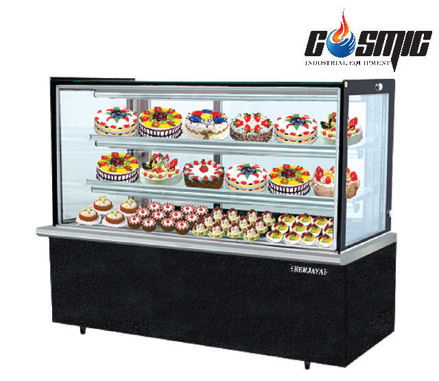 tủ trưng bày bánh kem kính vuông 900mm Berjaya RCS09SB13-2FB