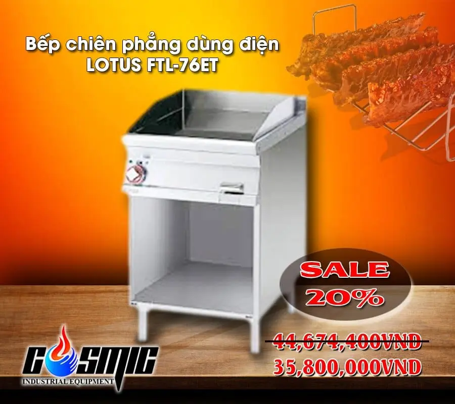 LOTUS FTL-76ET ELECTRIC FLAT FRYING STOVE - Cosmic.vn