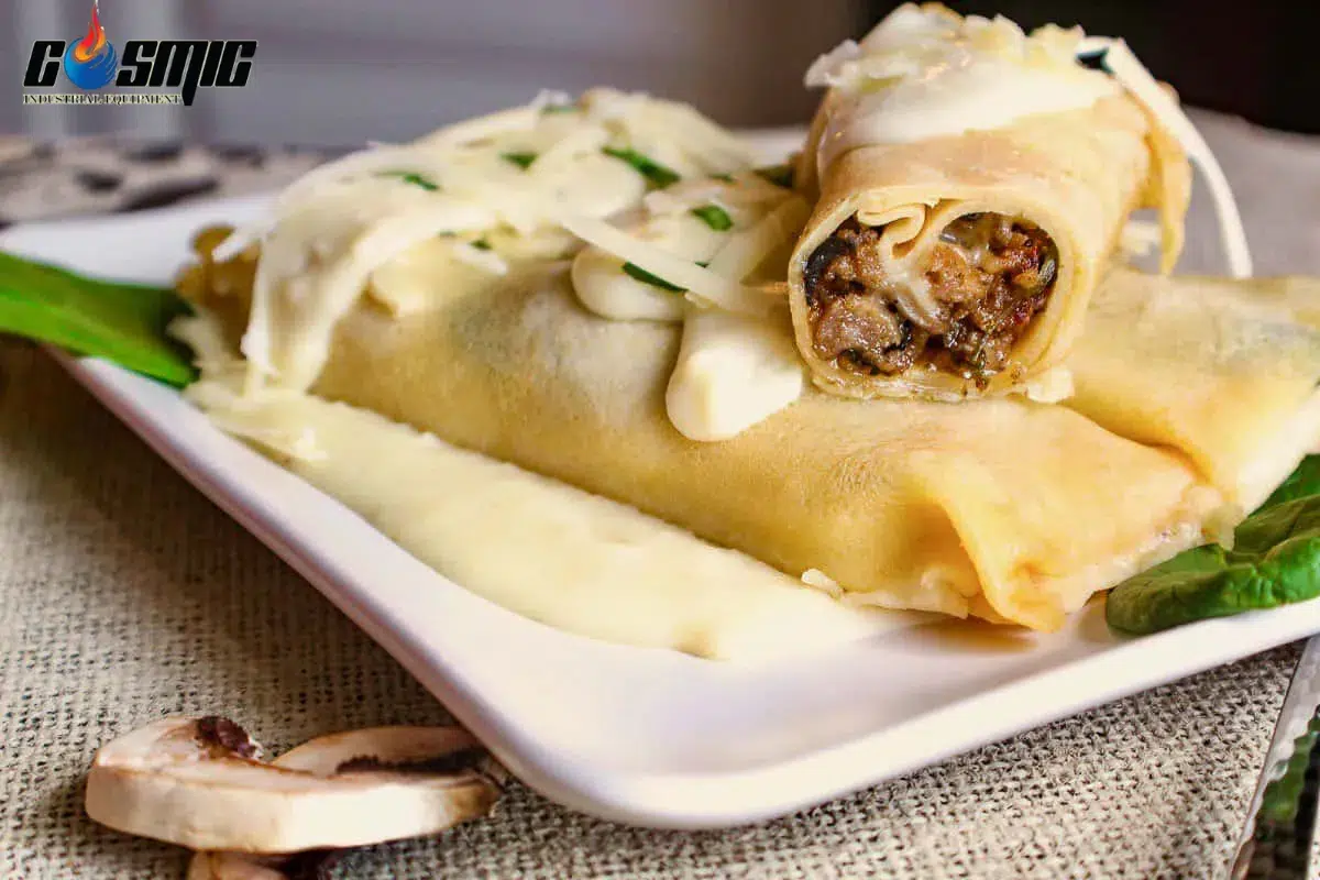 Bánh mặn được làm từ máy làm bánh Crepe