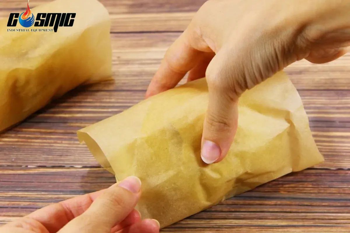 Bọc các viên bột bằng một lớp giấy da hoặc giấy sáp
