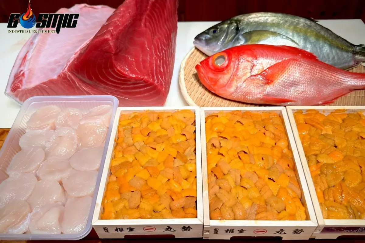 Nguyên liệu tại Sushi Hung luôn được nhập hàng ngày 