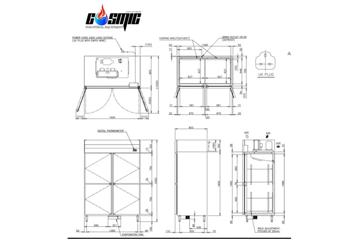 Sơ đồ tủ đông Hoshizaki HF-148MA-S-B