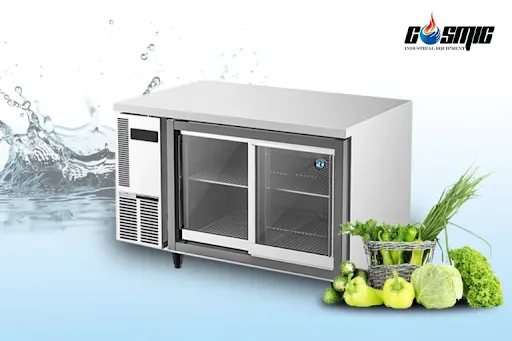 Bàn mát 2 cánh cửa lùa Hoshizaki hạn chế tối đa tình trạng đọng sương