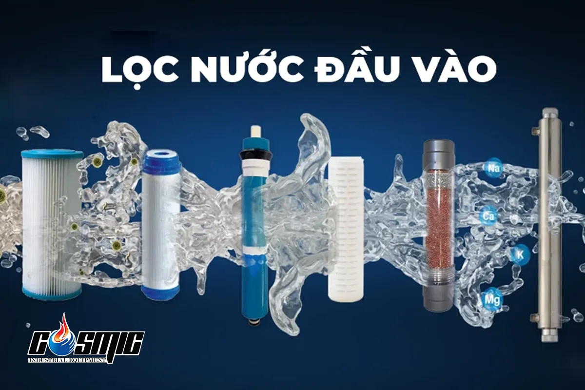 lọc nước đầu vào trong sản xuất đá