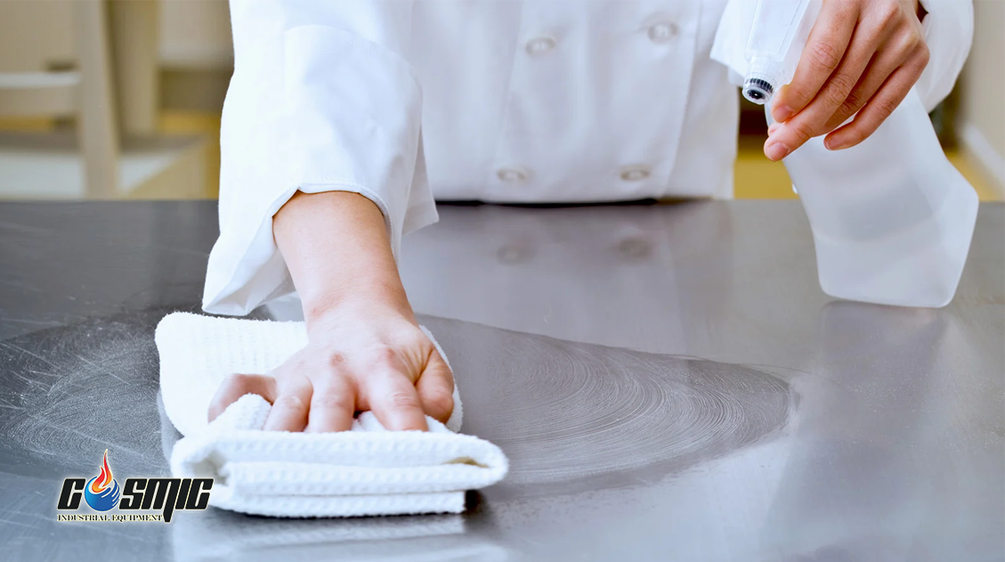 Ngoài ra, bạn cũng nên vệ sinh bề mặt thiết bị sau mỗi ca làm việc để đảm bảo vệ sinh