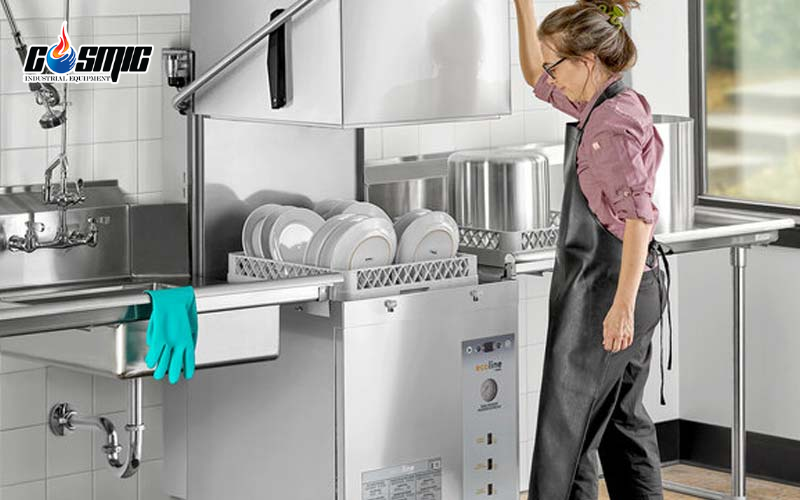 Hóa chất tráng được sử dụng ở công đoạn tráng cuối của máy rửa chén